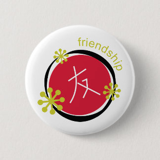 Chinese Character Symbol Friendship Gift 6 Cm Round Badge