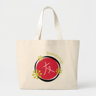 Chinese Character Symbol Friendship Gift Large Tote Bag