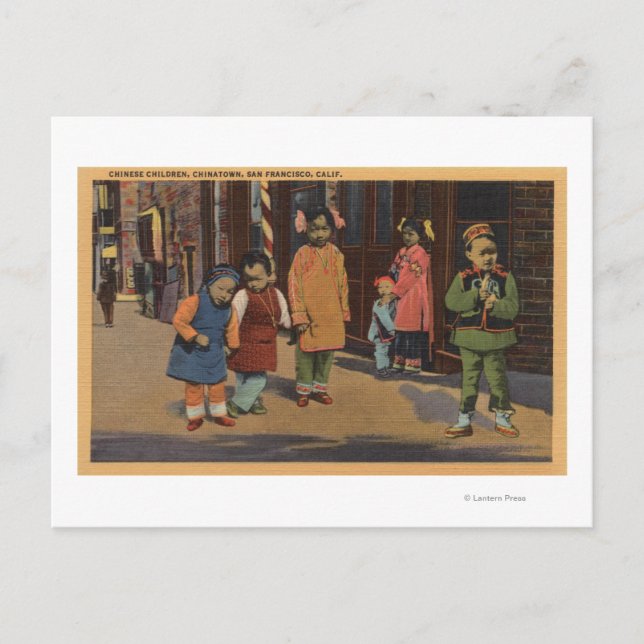 Chinese Children in Chinatown- San Francisco, CA 2 Postcard (Front)