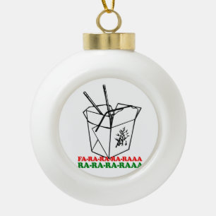 Chinese Christmas - Holiday Humour -.png Ceramic Ball Christmas Ornament