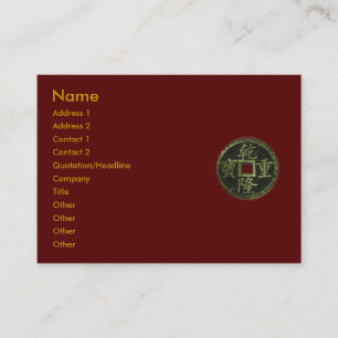 Chinese Coins Business Card
