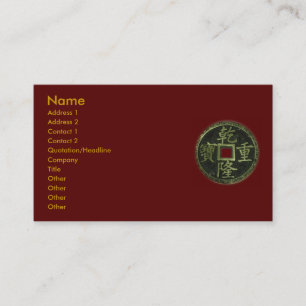 Chinese Coins Business Card