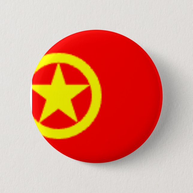 CHINESE COMMUNIST FLAG 6 CM ROUND BADGE (Front)