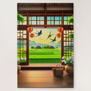 Chinese countryside scene jigsaw puzzle
