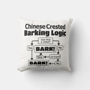 Chinese Crested Barking Logic Cushion