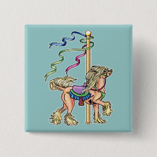Chinese Crested Carousel 15 Cm Square Badge
