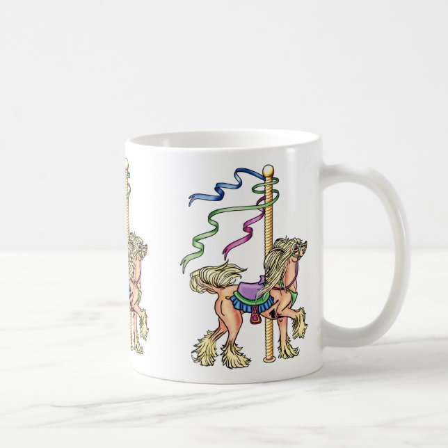 Chinese Crested Carousel Coffee Mug (Right)
