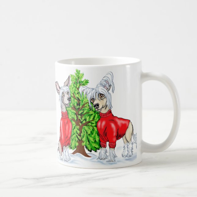 Chinese Crested Christmas Tree Coffee Mug (Right)