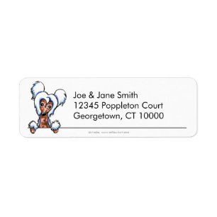 Chinese Crested Clean and Simple Return Address Label