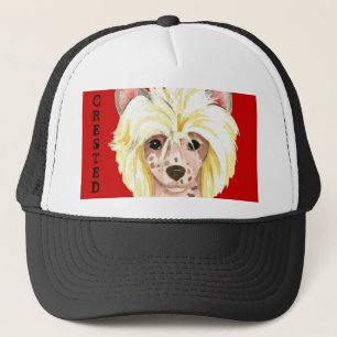 Chinese Crested Color Block Trucker Hat
