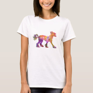 Chinese crested dog 01 in watercolor 2 T-Shirt