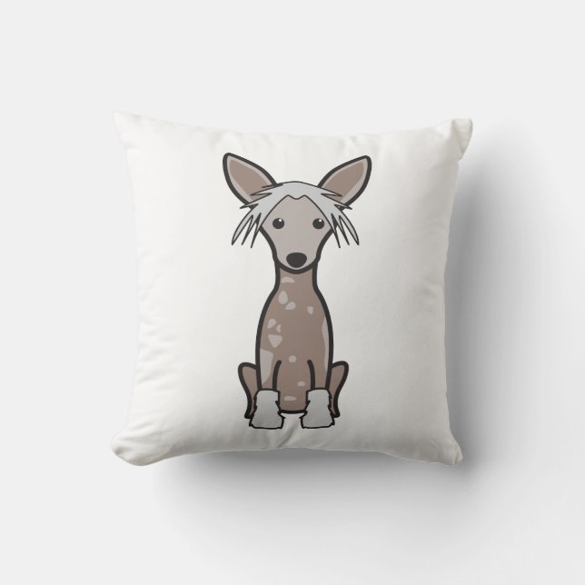 Chinese Crested Dog Cartoon Cushion (Front)