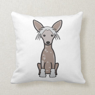 Chinese Crested Dog Cartoon Cushion