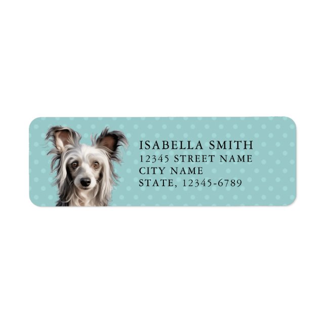 Chinese Crested Dog Return Address Labels (Front)
