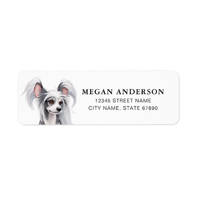 Chinese Crested Dog Return Address Labels (Front)