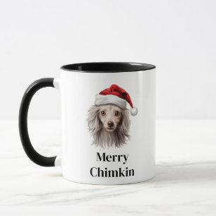Chinese Crested Dog Santa Hat Christmas Mug
