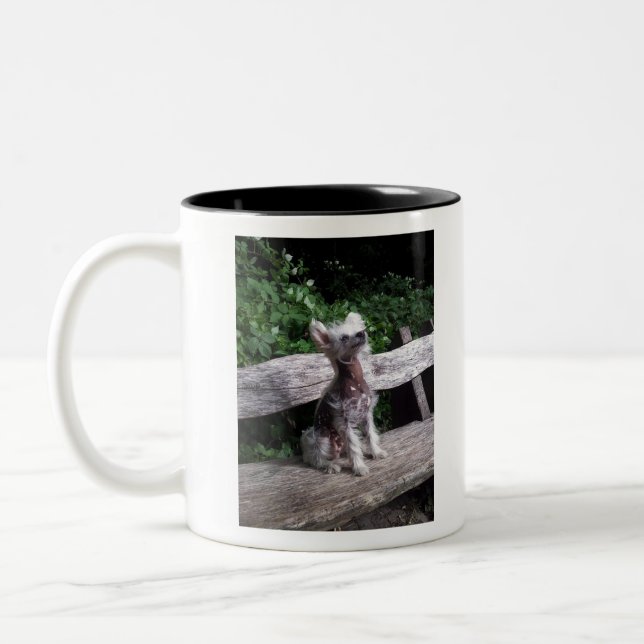 Chinese Crested Dog Two-Tone Coffee Mug (Left)