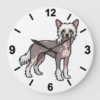 Chinese Crested Dog Wall Clock Unique Pet Decor