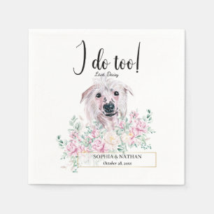 Chinese Crested Dog Wedding Cocktail Napkins