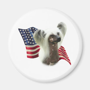 Chinese Crested Flag - Magnet