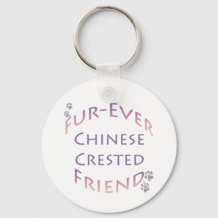 Chinese Crested Furever Key Ring