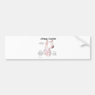Chinese Crested (hairless) History Design Bumper Sticker