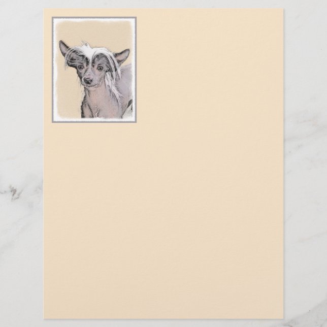 Chinese Crested Hairless Painting Original Dog Art (Front)