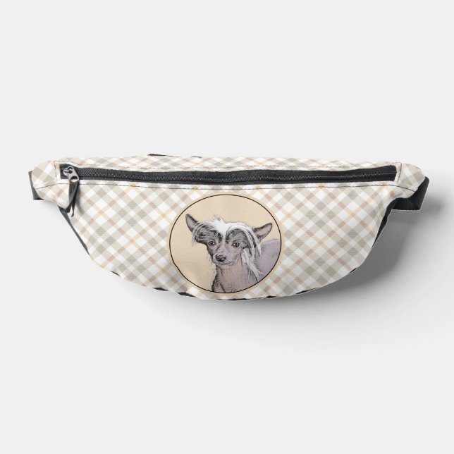 Chinese Crested Hairless Painting Original Dog Art Bum Bags (Lay Down)