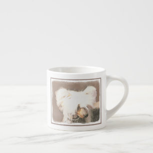 Chinese Crested Hairless Painting Original Dog Art Espresso Cup