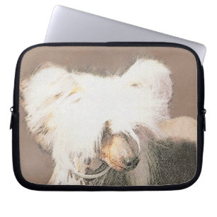 Chinese Crested Hairless Painting Original Dog Art Laptop Sleeve