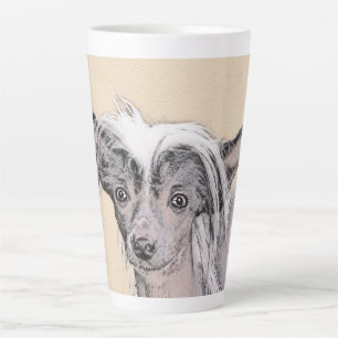 Chinese Crested Hairless Painting Original Dog Art Latte Mug