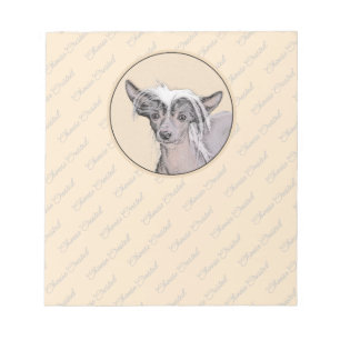 Chinese Crested Hairless Painting Original Dog Art Notepad