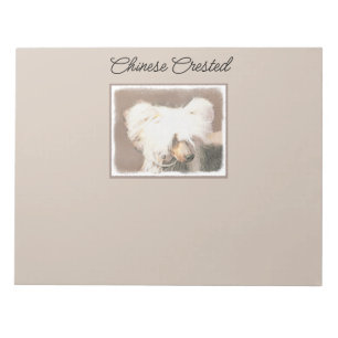 Chinese Crested Hairless Painting Original Dog Art Notepad