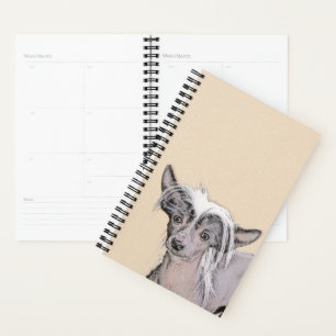 Chinese Crested Hairless Painting Original Dog Art Planner