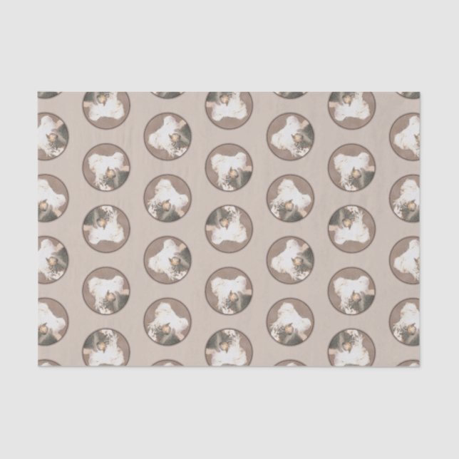 Chinese Crested Hairless Painting Original Dog Art Tissue Paper (Front)