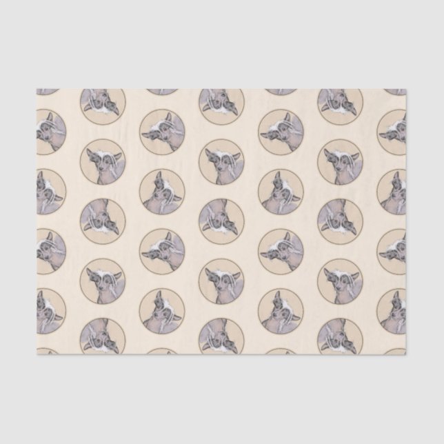 Chinese Crested Hairless Painting Original Dog Art Tissue Paper (Front)