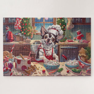 Chinese Crested Holiday Baking: Festive Christmas Jigsaw Puzzle