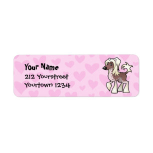 Chinese Crested Love (hairless) Return Address Label