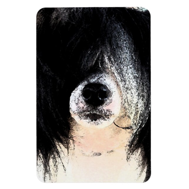 Chinese Crested Magnet (Vertical)