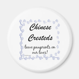 Chinese Crested Pawprints - Magnet