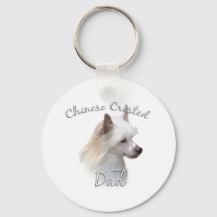 Chinese Crested (powder) Dad 2 Key Ring