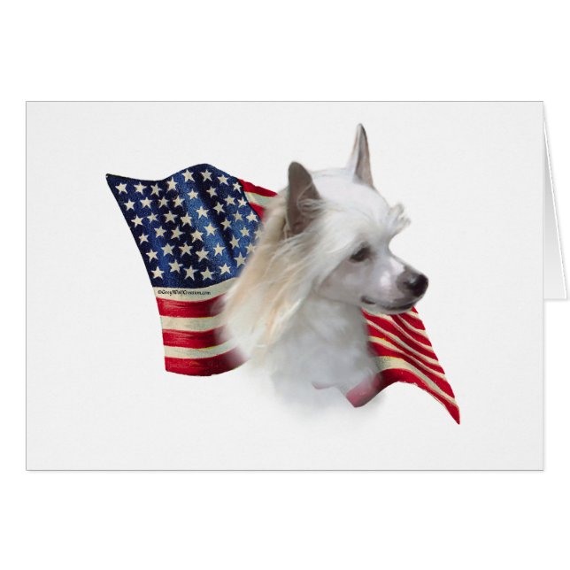 Chinese Crested (powder) Flag (Front Horizontal)