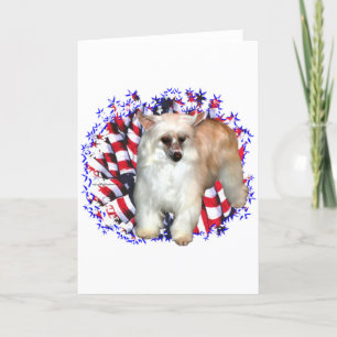 Chinese Crested (powder) Patriot Card
