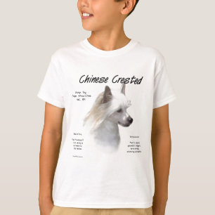 Chinese Crested (powderpuff) History Design T-Shirt