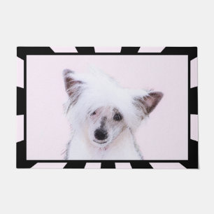 Chinese Crested Powderpuff Painting - Dog Art Doormat