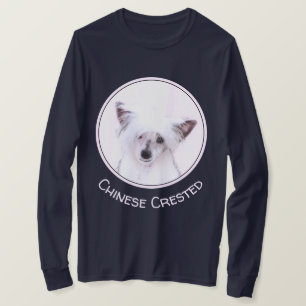 Chinese Crested Powderpuff Painting - Dog Art T-Shirt