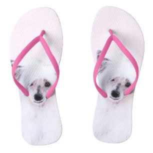Chinese Crested Powderpuff Painting - Dog Art Thongs