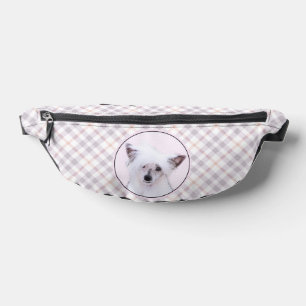 Chinese Crested Powderpuff White Painting Dog Art Bum Bags