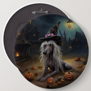 Chinese Crested Pumpkins Halloween Scary 6 Cm Round Badge