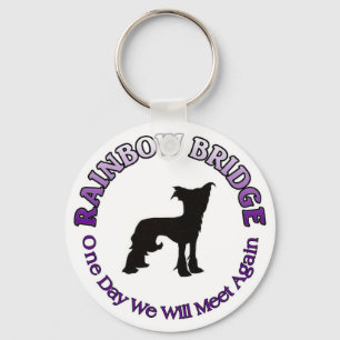 CHINESE CRESTED RAINBOW BRIDGE KEYCHAIN